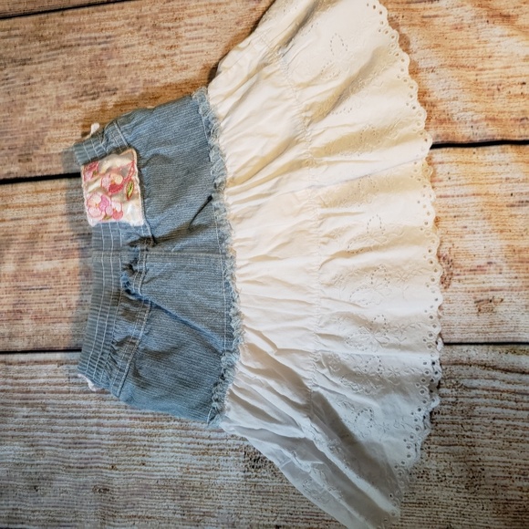 Kids headquarters Girls skirt denim and fabic - Picture 2 of 6